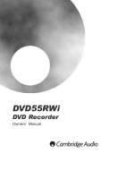 Cambridge Audio DVD-55RWi - Owners manual